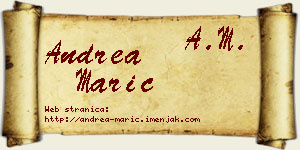 Andrea Marić vizit kartica